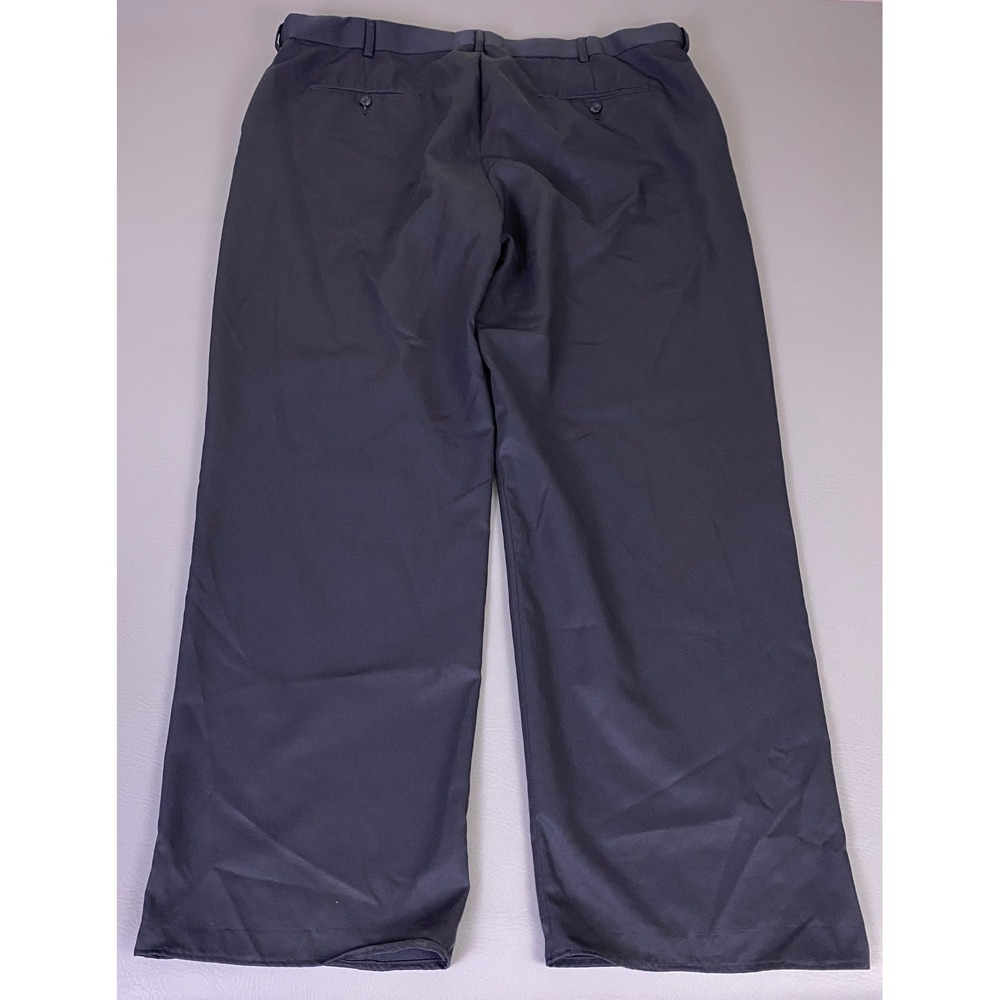 Croft & Barrow Dress Pants Men's 42x30 Navy Blue Flat Front  Slacks *Flaw